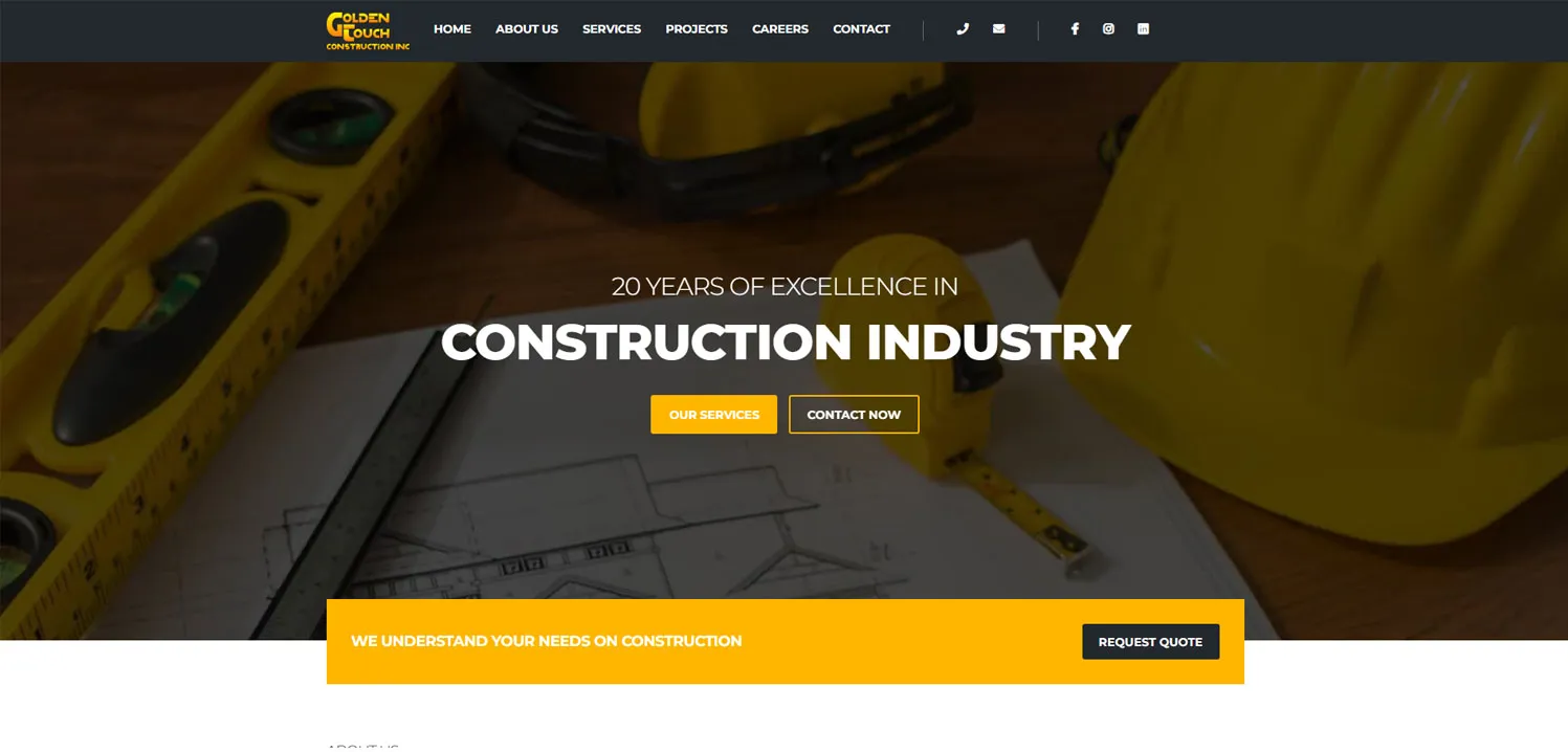 Golden Touch Construction Website